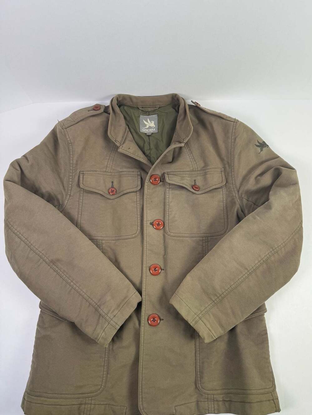 Vintage Spiewak & Sons Field Jacket, Men's Large, Brown Canvas Utility Coat